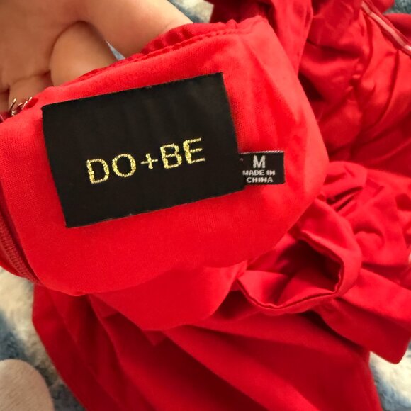 DO+BE Red Strapless Bow Dress Size Medium in Red - Picture 2 of 3